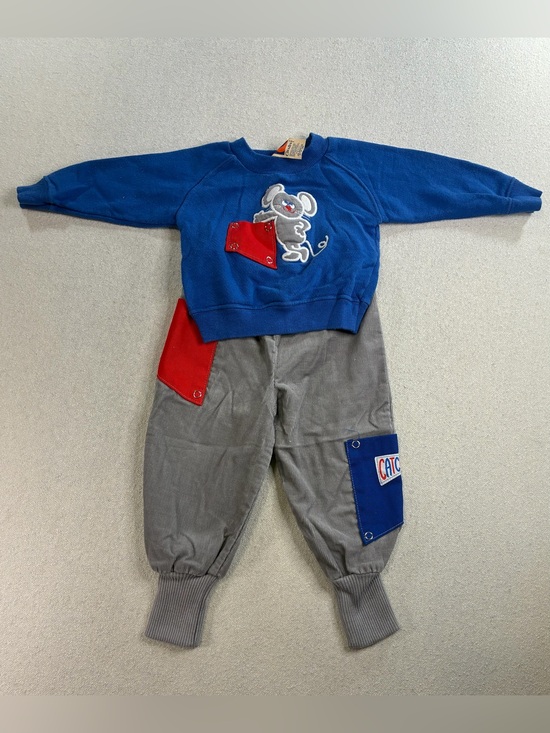 Carter's Other - Vintage Carter’s Toddler 2 Pc Mouse Sweatsuit Set 24 Months USA Made Outf